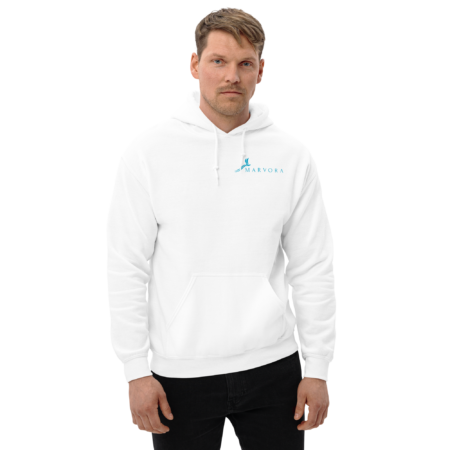 Hoodie Essential – White Blue Baby