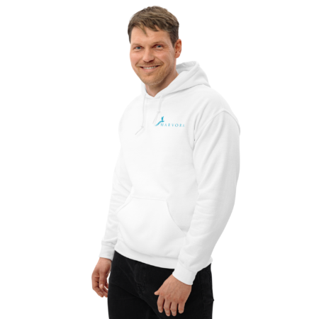 Hoodie Essential – White Blue Baby - Image 3