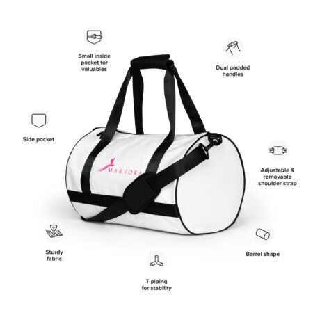 Zippy Travel Bag – White Pink - Image 2