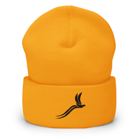 Classic Cuffed Beanie – Golden Sunset Black