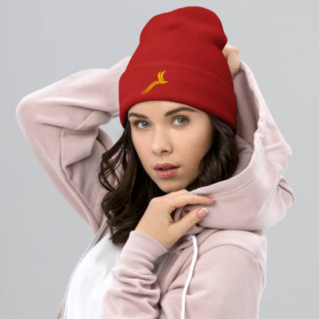 Classic Cuffed Beanie - Red Yellow - Image 2