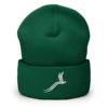 Classic Cuffed Beanie - Vivid Green White