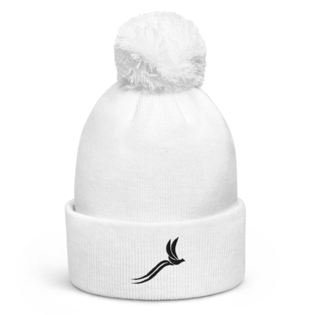 Classic Pom Pom Beanie unisex - White Black