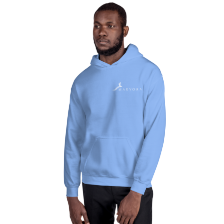 Hoodie Essential – Blue Baby White