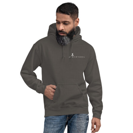 Hoodie Essential – Gray Charcoal White