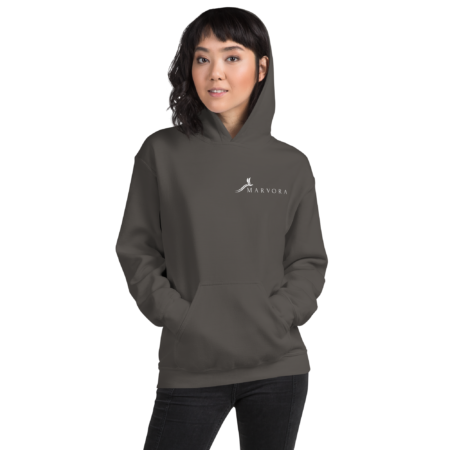 Hoodie Essential – Gray Charcoal White