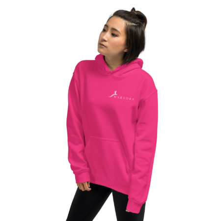 Hoodie Essential – Pink Heliconia White