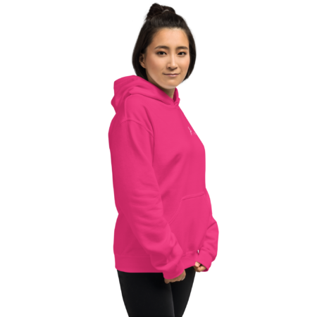 Hoodie Essential – Pink Heliconia White - Image 3