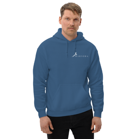 Hoodie Essential – Blue Indigo White
