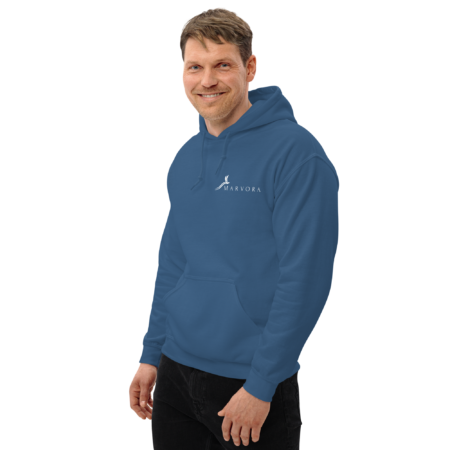 Hoodie Essential – Blue Indigo White - Image 3