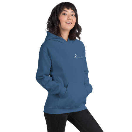 Hoodie Essential – Blue Indigo White - Image 4
