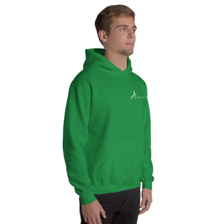 Hoodie Essential – Vivid Green White - Image 4