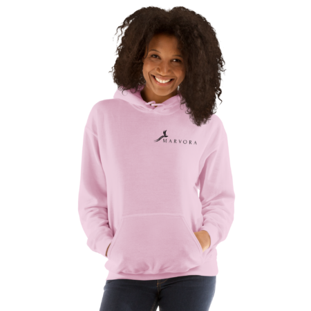 Hoodie Essential – Light Pink Black - Image 2