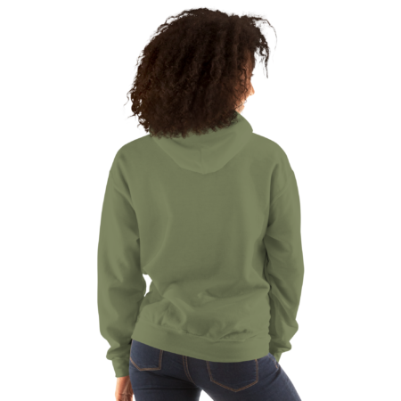 Hoodie Essential – Military Green White - Image 2