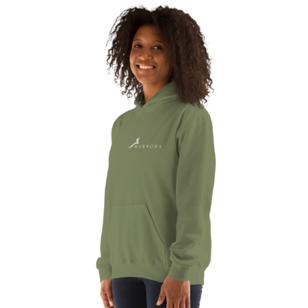 Hoodie Essential – Military Green White - Image 3