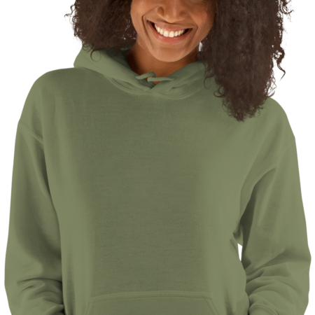 Hoodie Essential – Military Green White - Image 4