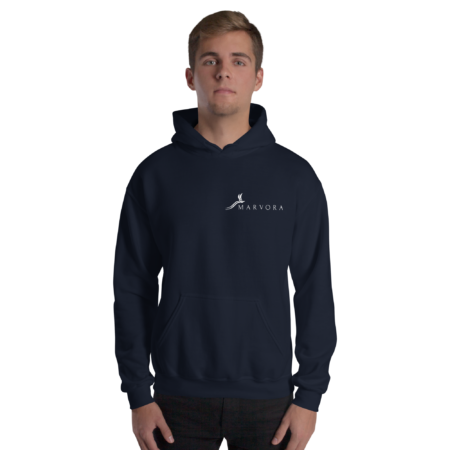 Hoodie Essential – Navy White - Image 2