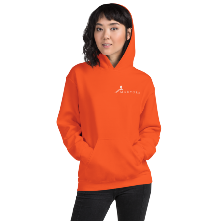 Hoodie Essential – Orange White - Image 2