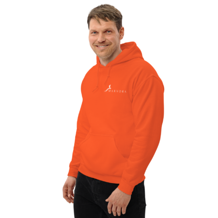 Hoodie Essential – Orange White - Image 4