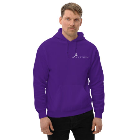 Hoodie Essential - Purple Royal White