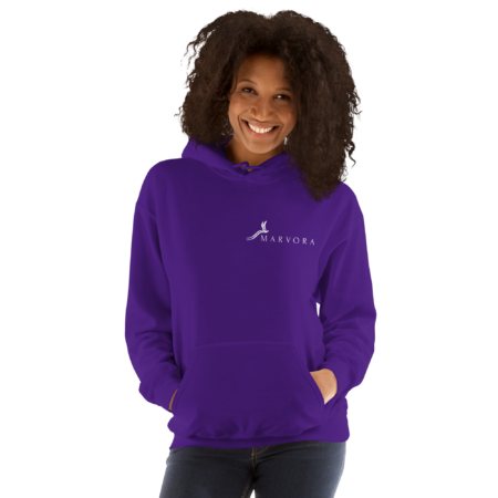 Hoodie Essential – Purple Royal White