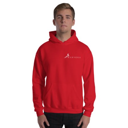 Hoodie Essential – Scarlet Red White
