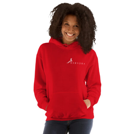 Hoodie Essential – Scarlet Red White - Image 2