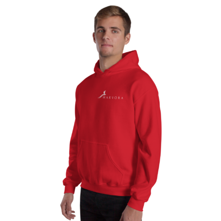 Hoodie Essential – Scarlet Red White - Image 3