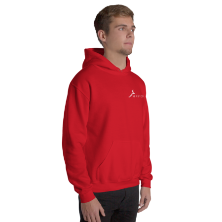 Hoodie Essential – Scarlet Red White - Image 4