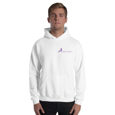 Hoodie Essential – White Purple - Image 2