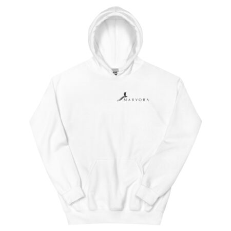 Hoodie Essential – White Black - Image 2