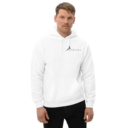 Hoodie Essential – White Black - Image 3