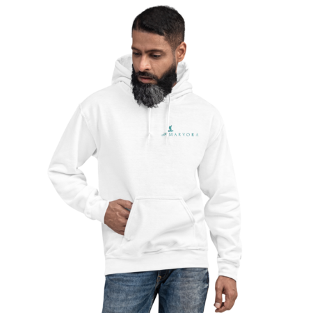 Hoodie Essential – White Blue Gradient - Image 2