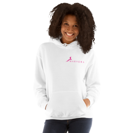 Hoodie Essential – White Pink - Image 2