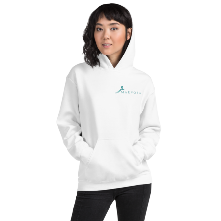 Hoodie Essential – White Blue Gradient - Image 2