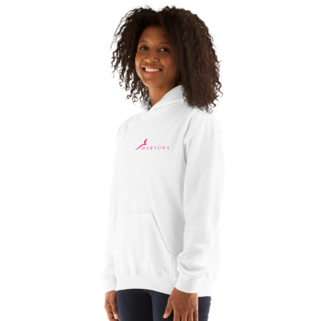 Hoodie Essential – White Pink