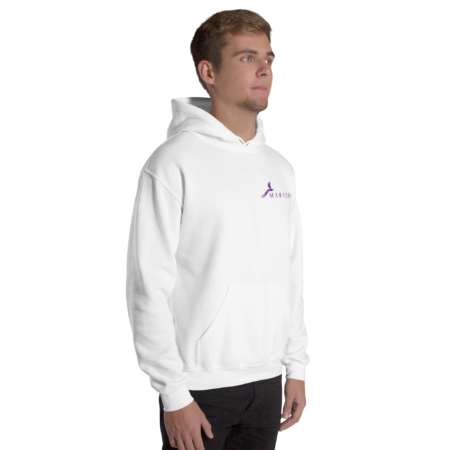Hoodie Essential – White Purple - Image 4