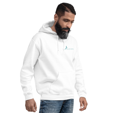 Hoodie Essential – White Blue Gradient - Image 4