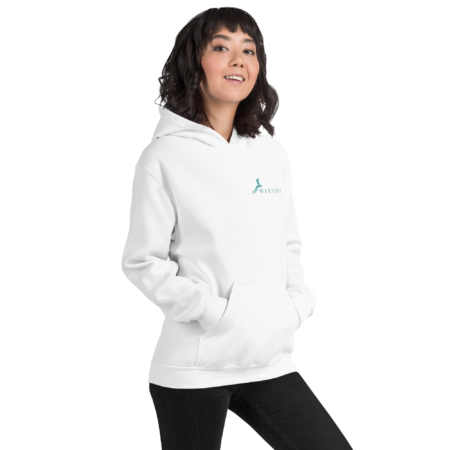 Hoodie Essential – White Blue Gradient - Image 4