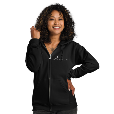 Advance Zip Hoodie – Essential Black White