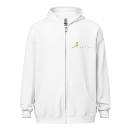 Advance Zip Hoodie – Essential White Gold Gradient - Image 2