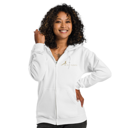Advance Zip Hoodie – Essential White Gold Gradient