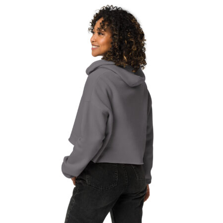 Crop Hoodie - Gray Charcoal White - Image 2